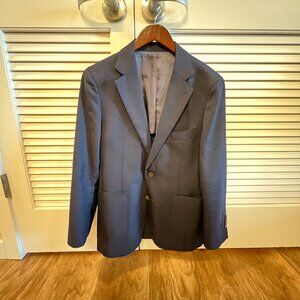 SuitSupply Navy Havana 4-Season Wool Blazer, 36S